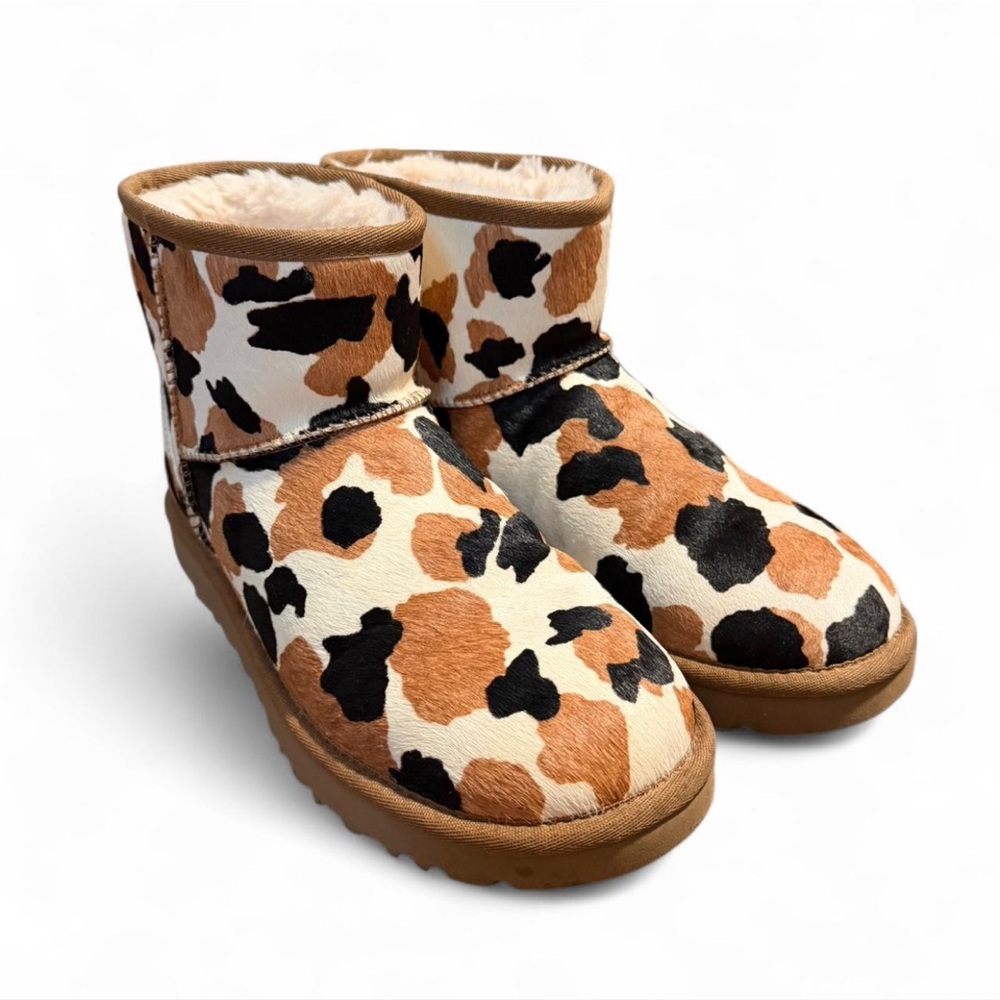 UGG Classic Mini Cow Print Boots